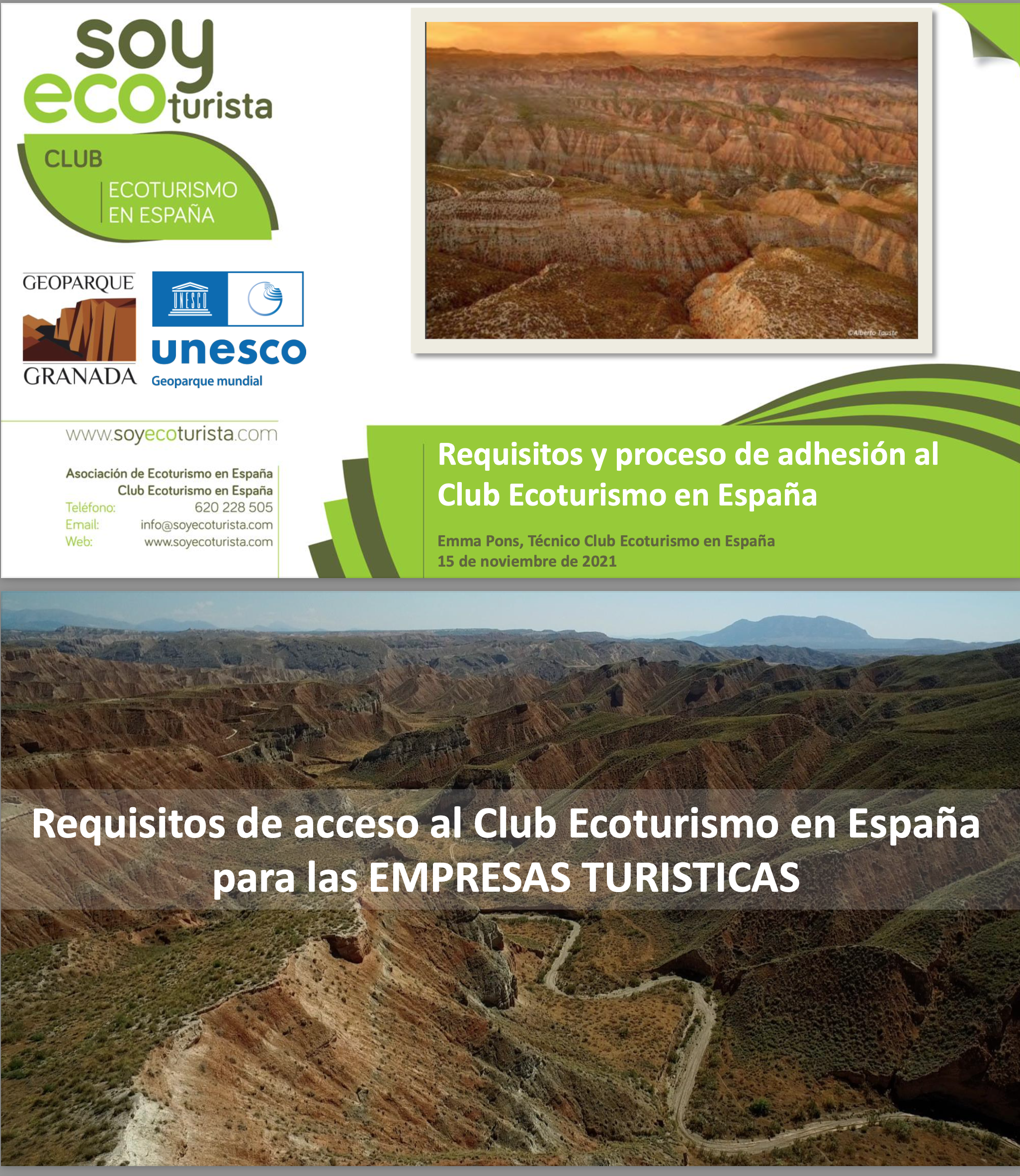 Requisitos para empresas Club de Ecoturismo